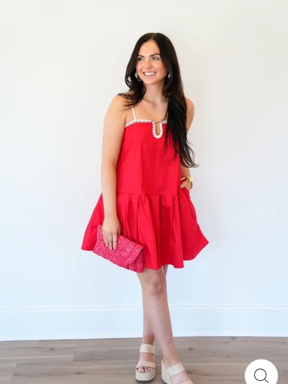 FANCY Red Mini Dress Size Medium